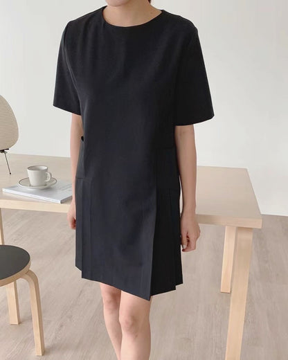 フレンチラウンドネックワンピース