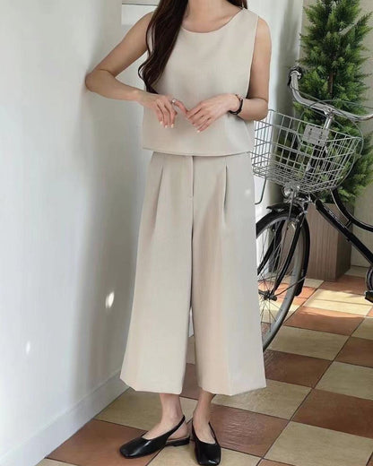 Suit Fabric Vest + Trousers Set