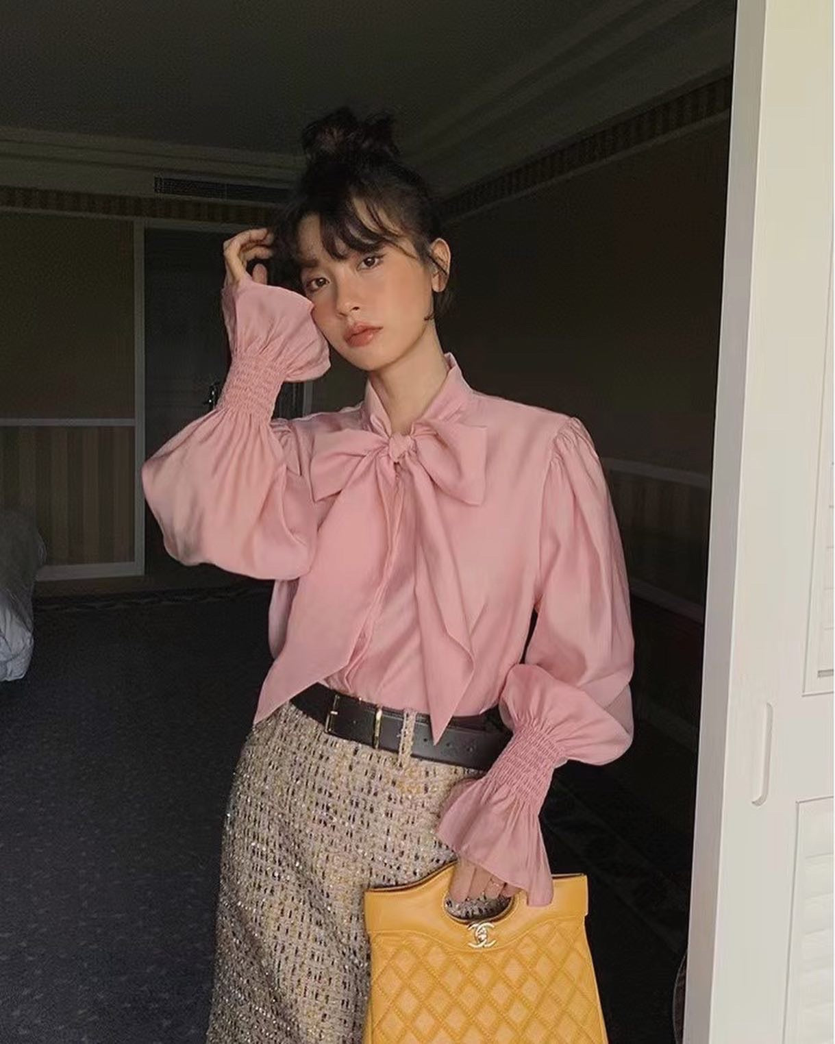 Bow Tie Long Sleeve Shirt