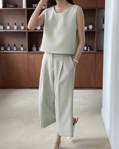 Suit Fabric Vest + Trousers Set