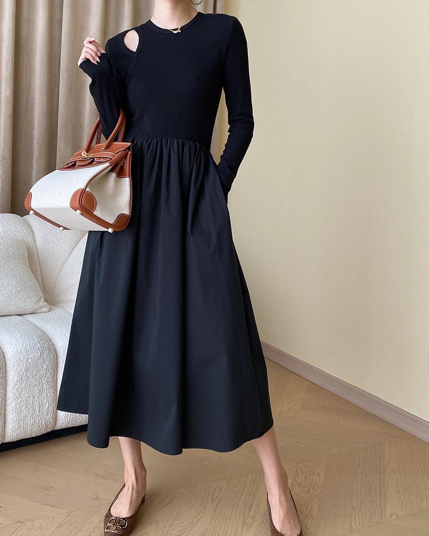 法式鏤空連身裙