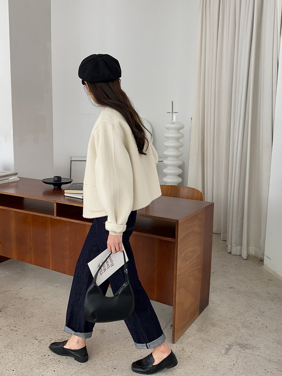 明線復古煙管牛仔褲