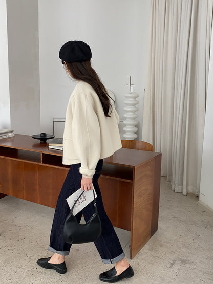 明線復古煙管牛仔褲