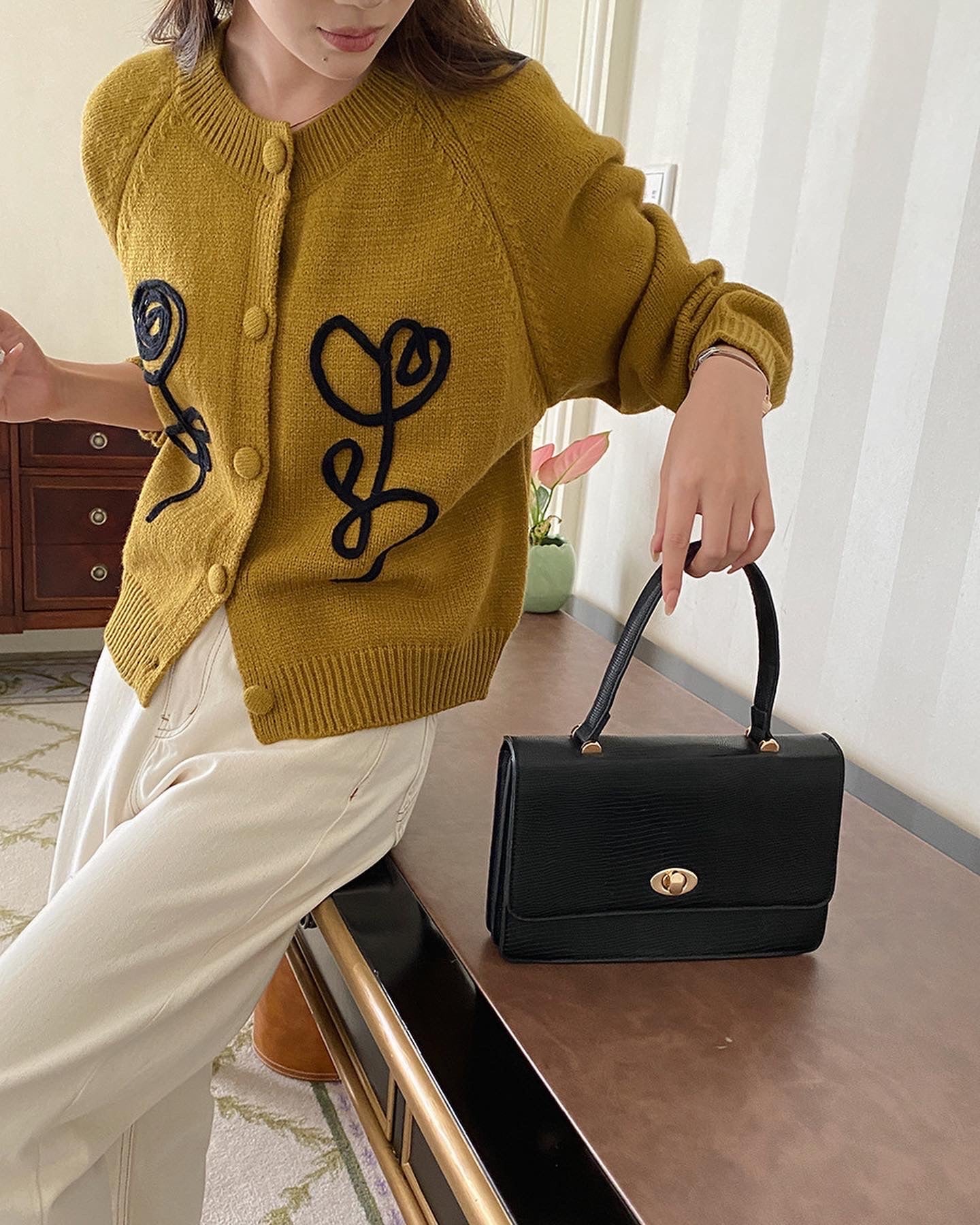 刺繍花花ジャケット