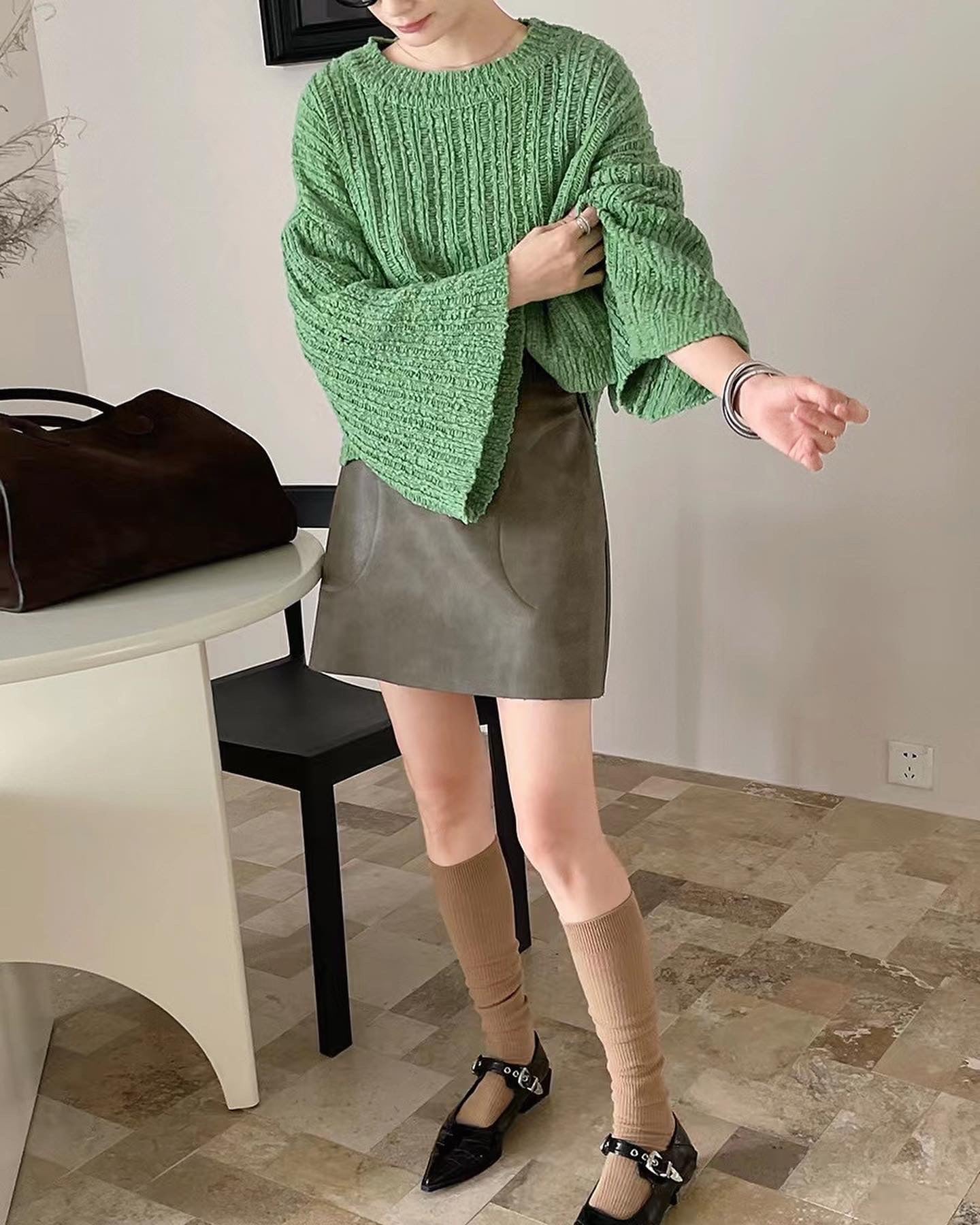 Bell Sleeve Knit Top