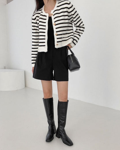 ボーダーニットカーディガン