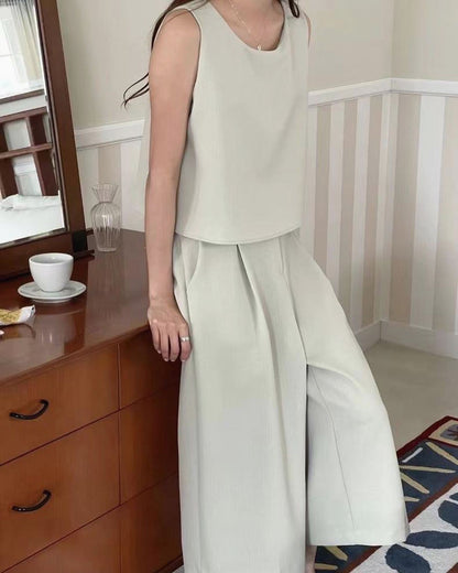 Suit Fabric Vest + Trousers Set