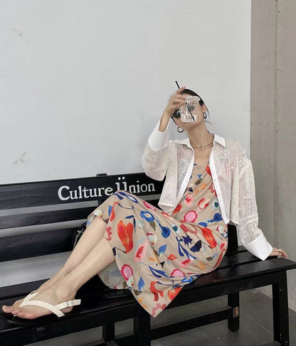 花柄キャミソールドレス