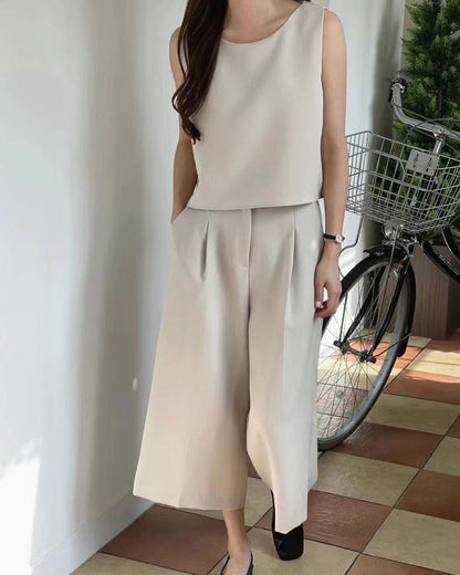 Suit Fabric Vest + Trousers Set