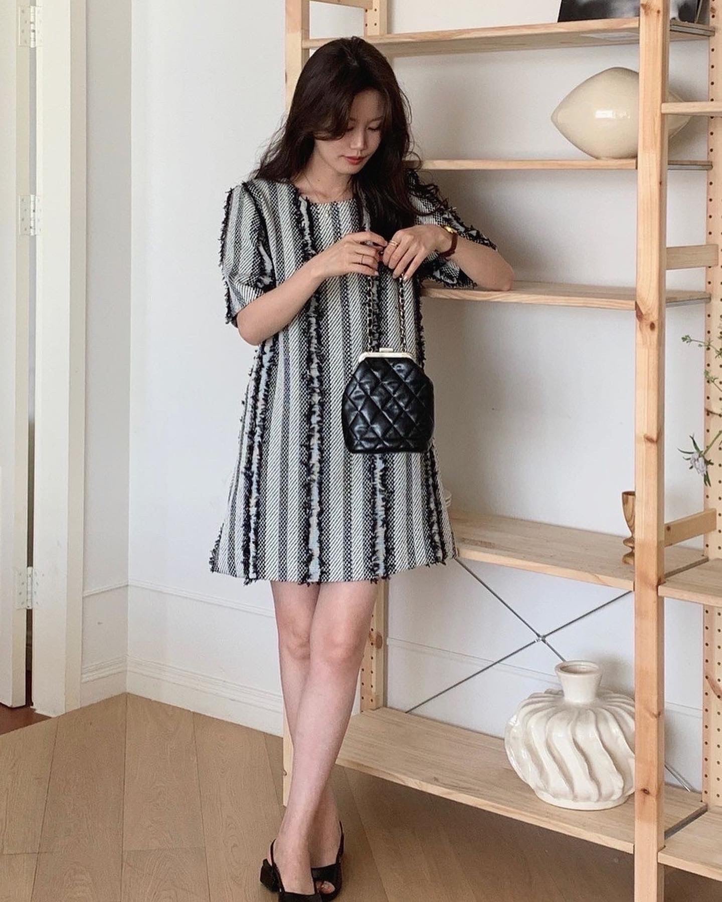 Short-sleeved Fringe Dress