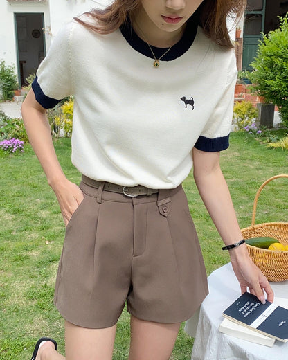 子犬ニットTシャツ