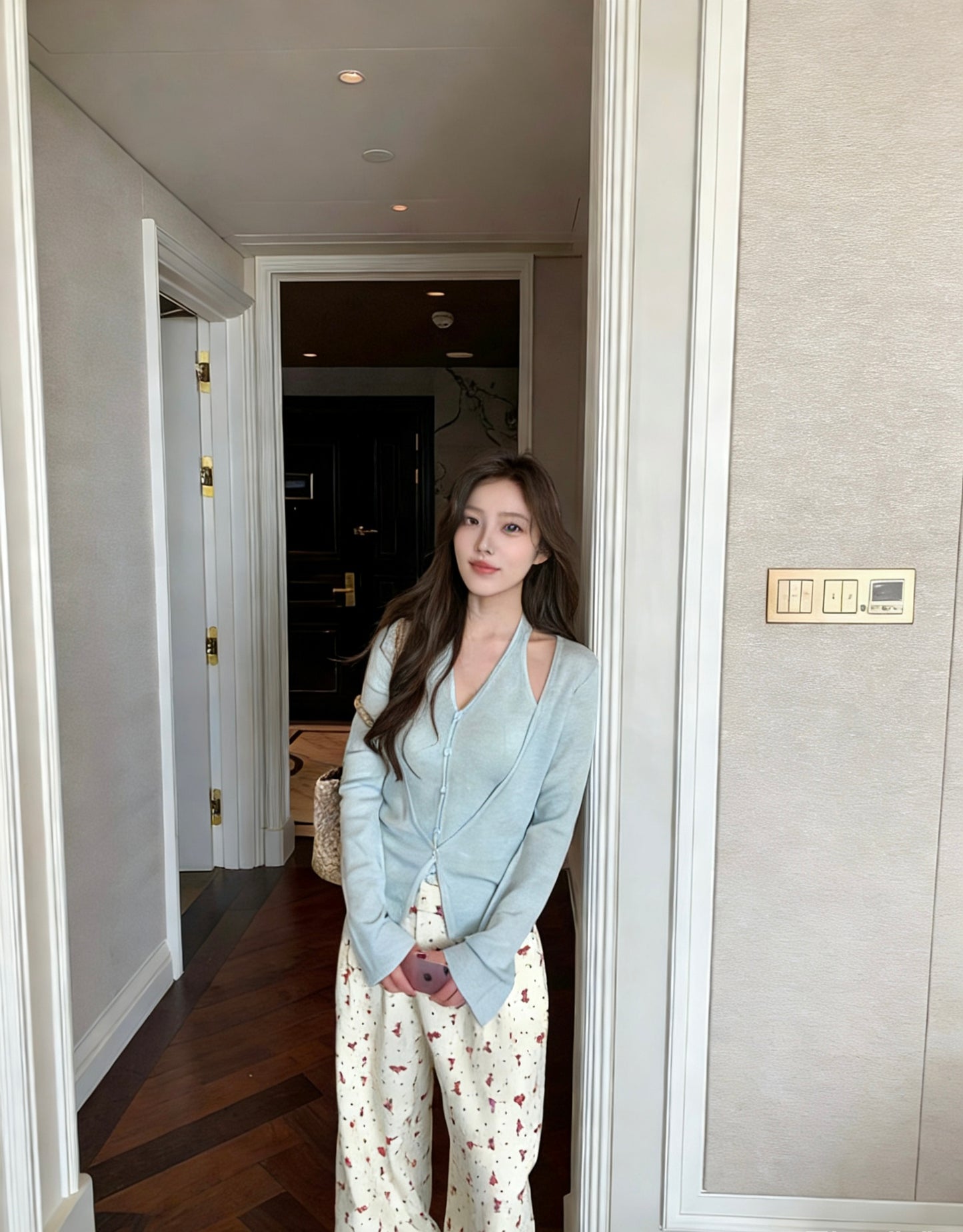 小精致假兩件背心針織小衫