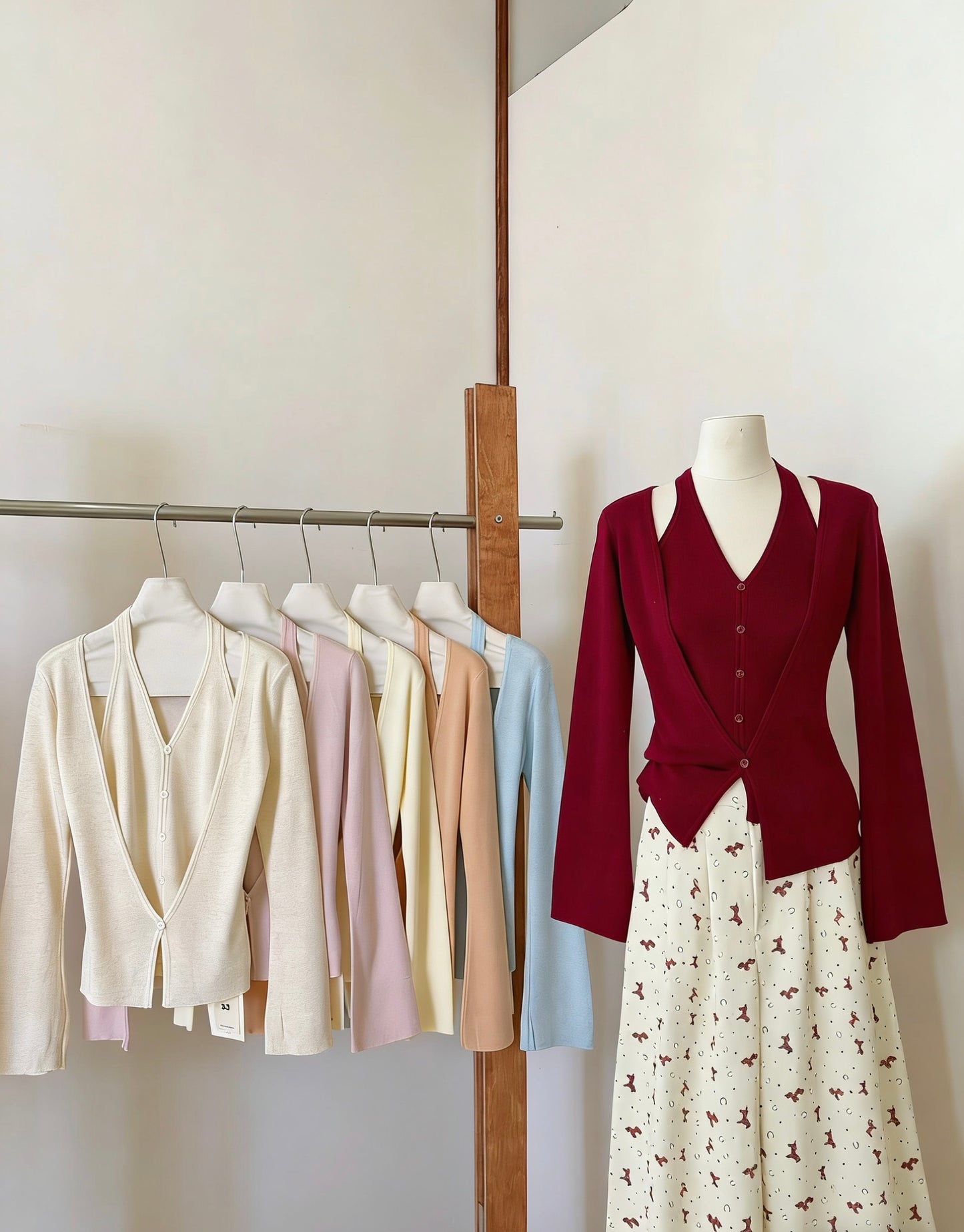 小精致假兩件背心針織小衫