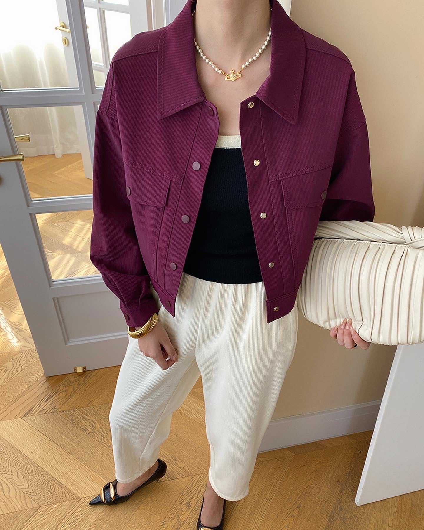 ワークウェア風ショートジャケット