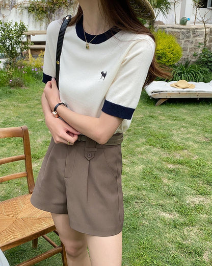 子犬ニットTシャツ