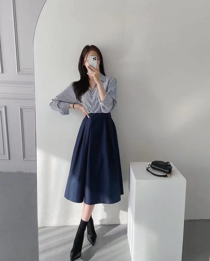 法式修腰恤衫連身裙