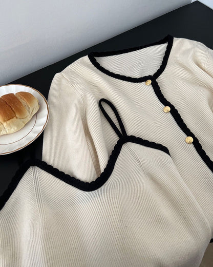 French Lace Camisole + Jacket Set