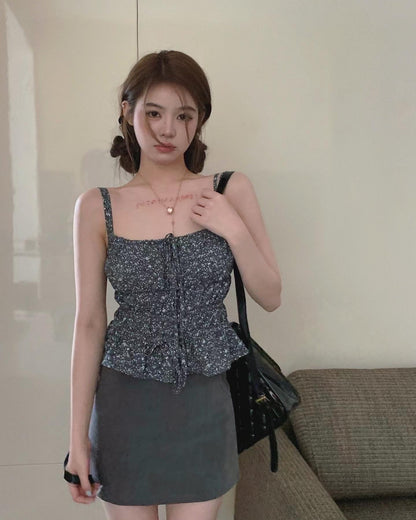 フローラル キャミソール トップ