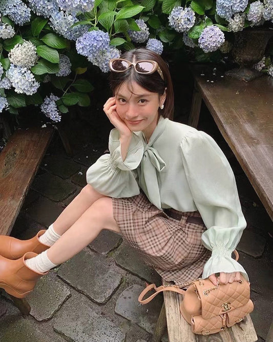 蝴蝶結長袖恤衫