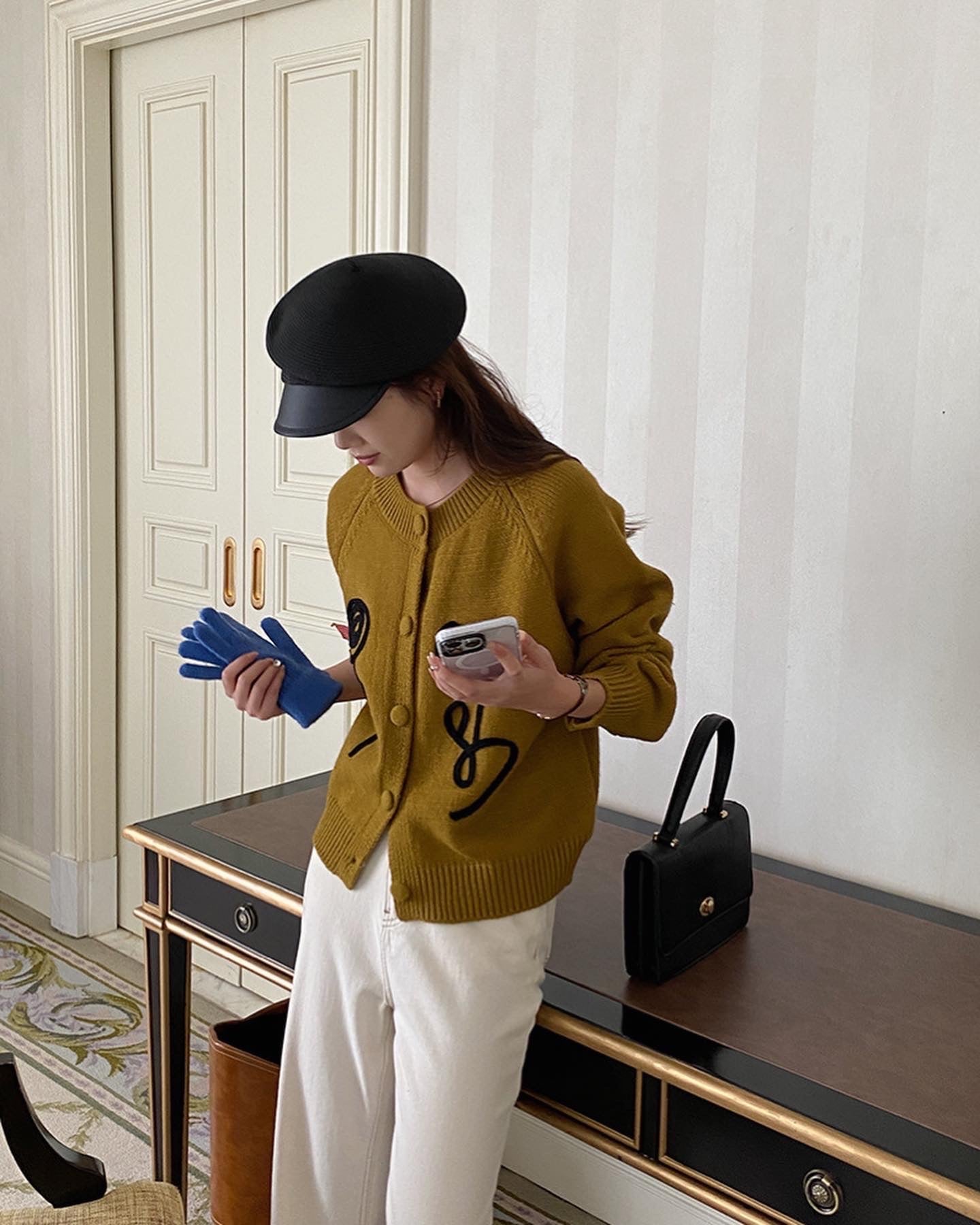 刺繍花花ジャケット