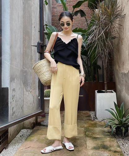 荷葉邊吊帶背心