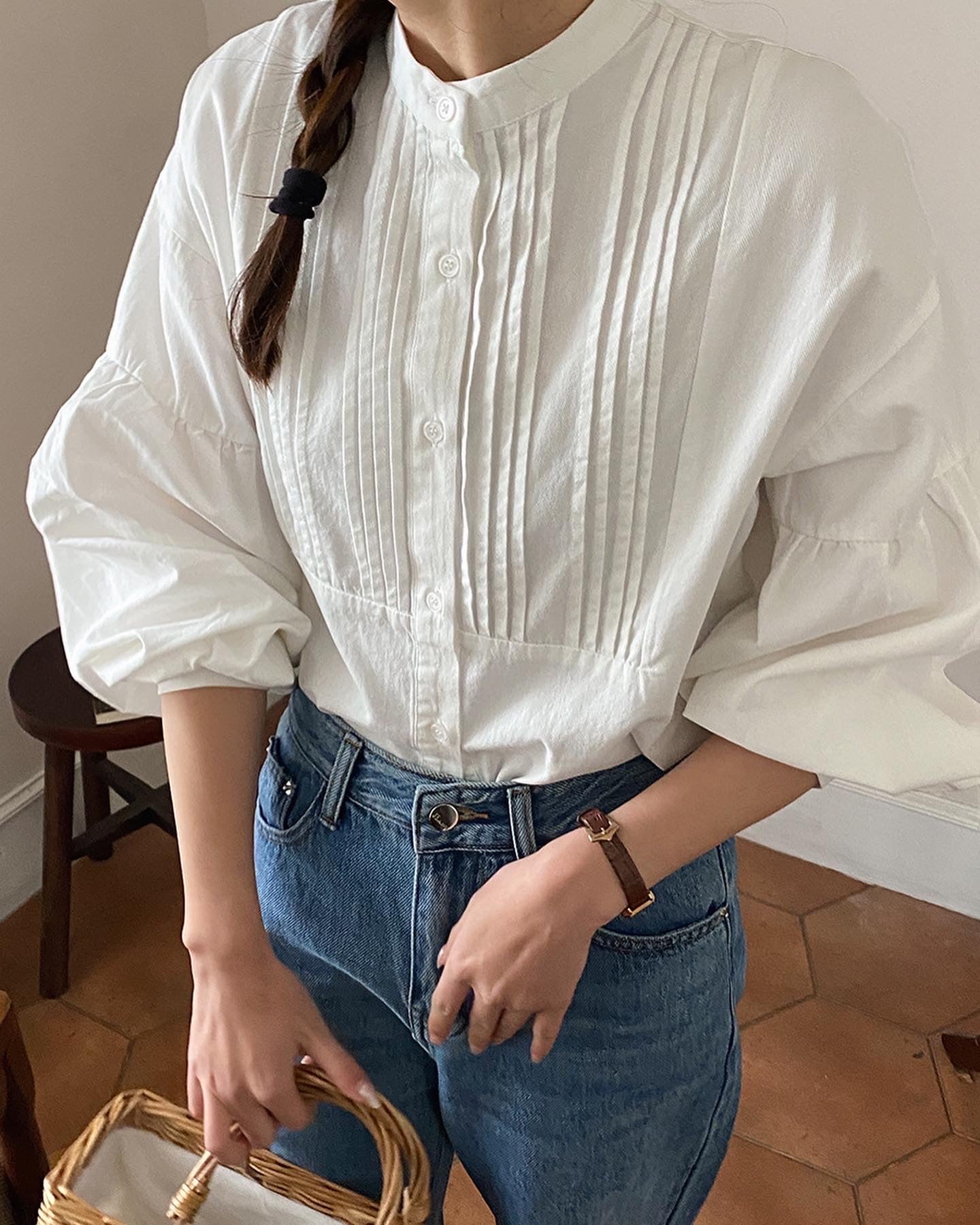 ランタンスリーブシャツ