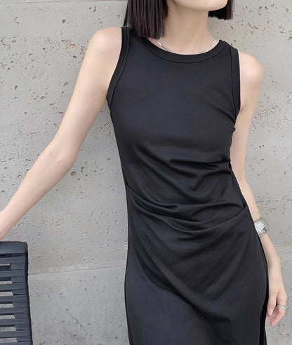 皺摺背心長裙