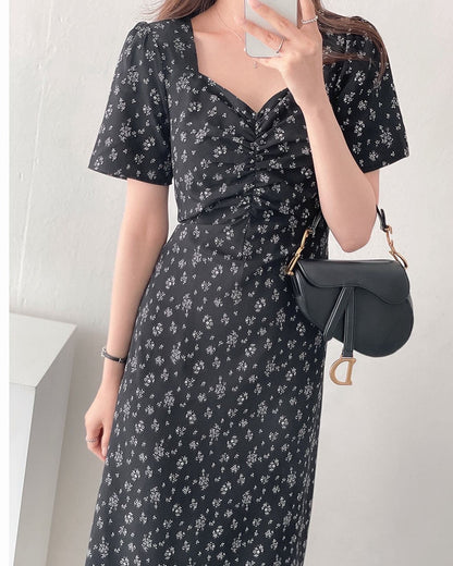 Floral Square Neck Dress