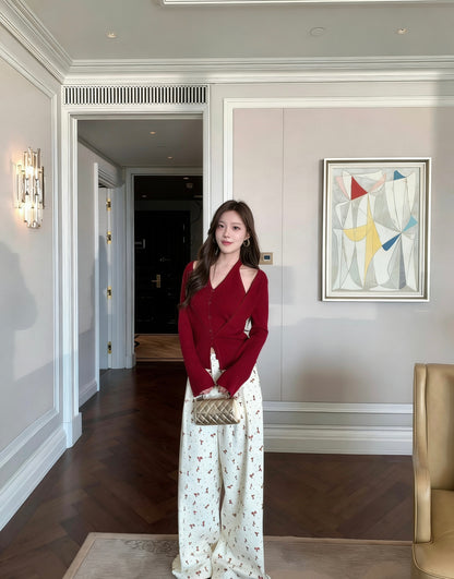 小精致假兩件背心針織小衫