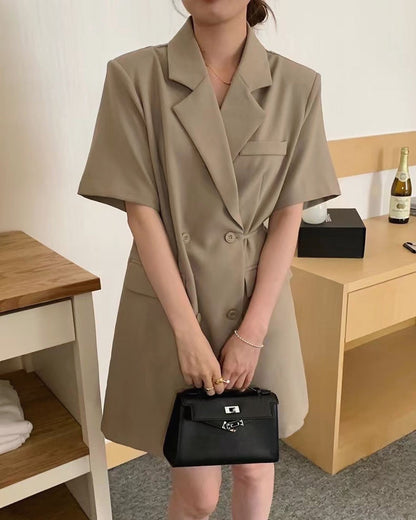 Tie Belt Blazer Dress