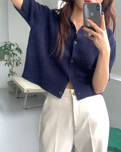 翻領針織開樓top