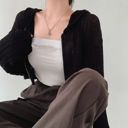 ショートジップアップニットジャケット