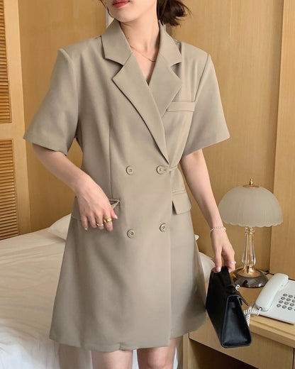 Tie Belt Blazer Dress