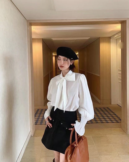 Bow Tie Long Sleeve Shirt