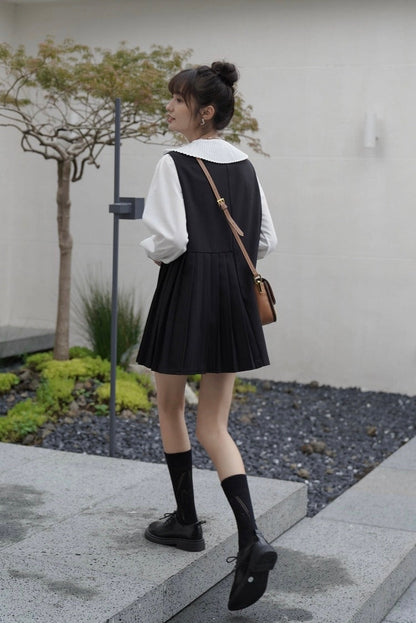 風琴領恤衫套裝裙