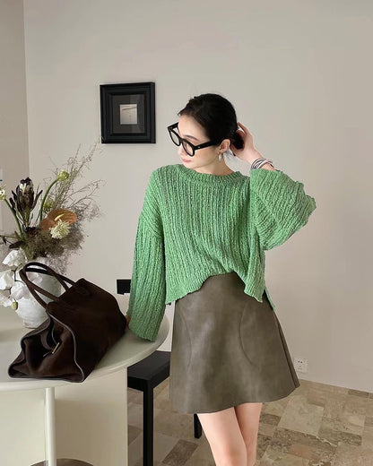 Bell Sleeve Knit Top