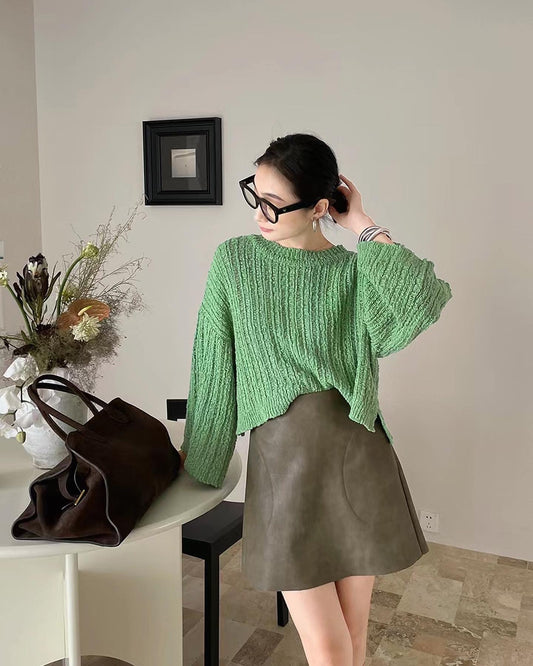 Bell Sleeve Knit Top