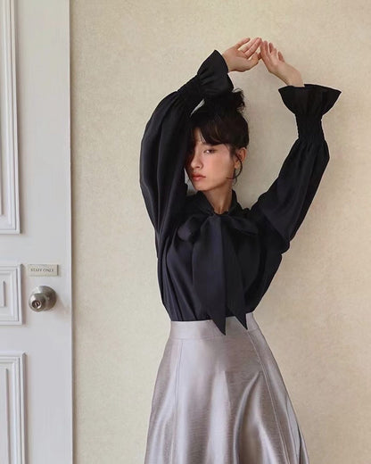 Bow Tie Long Sleeve Shirt