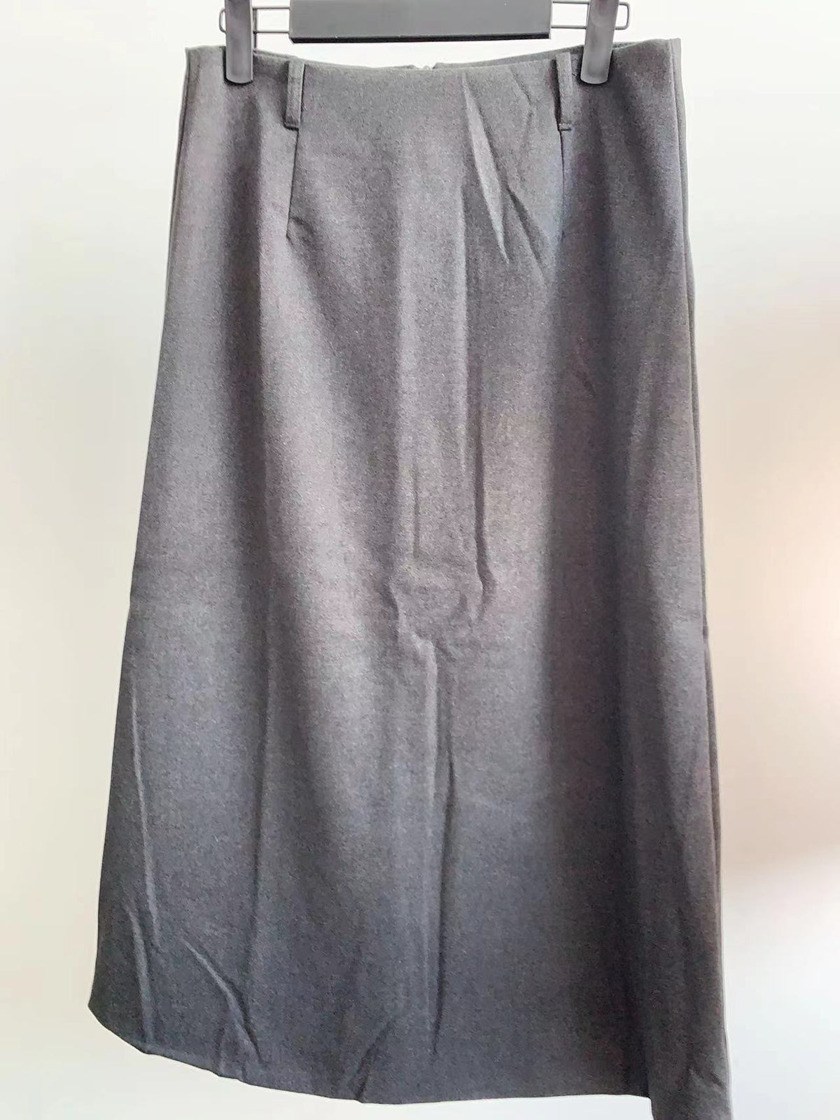 Solid Color High Waist Slim Fit Split A-Line Skirt
