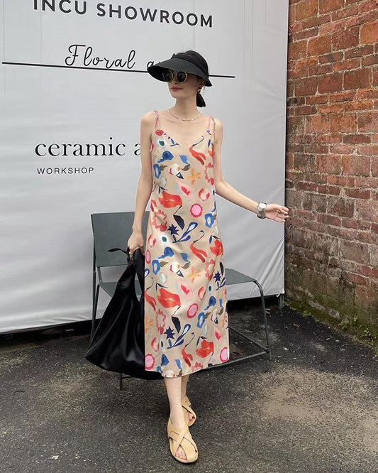 Floral Suspender Dress