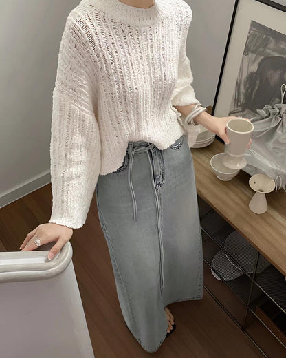Bell Sleeve Knit Top