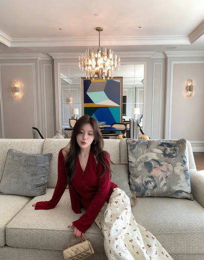 小精致假兩件背心針織小衫