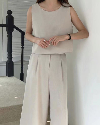 Suit Fabric Vest + Trousers Set