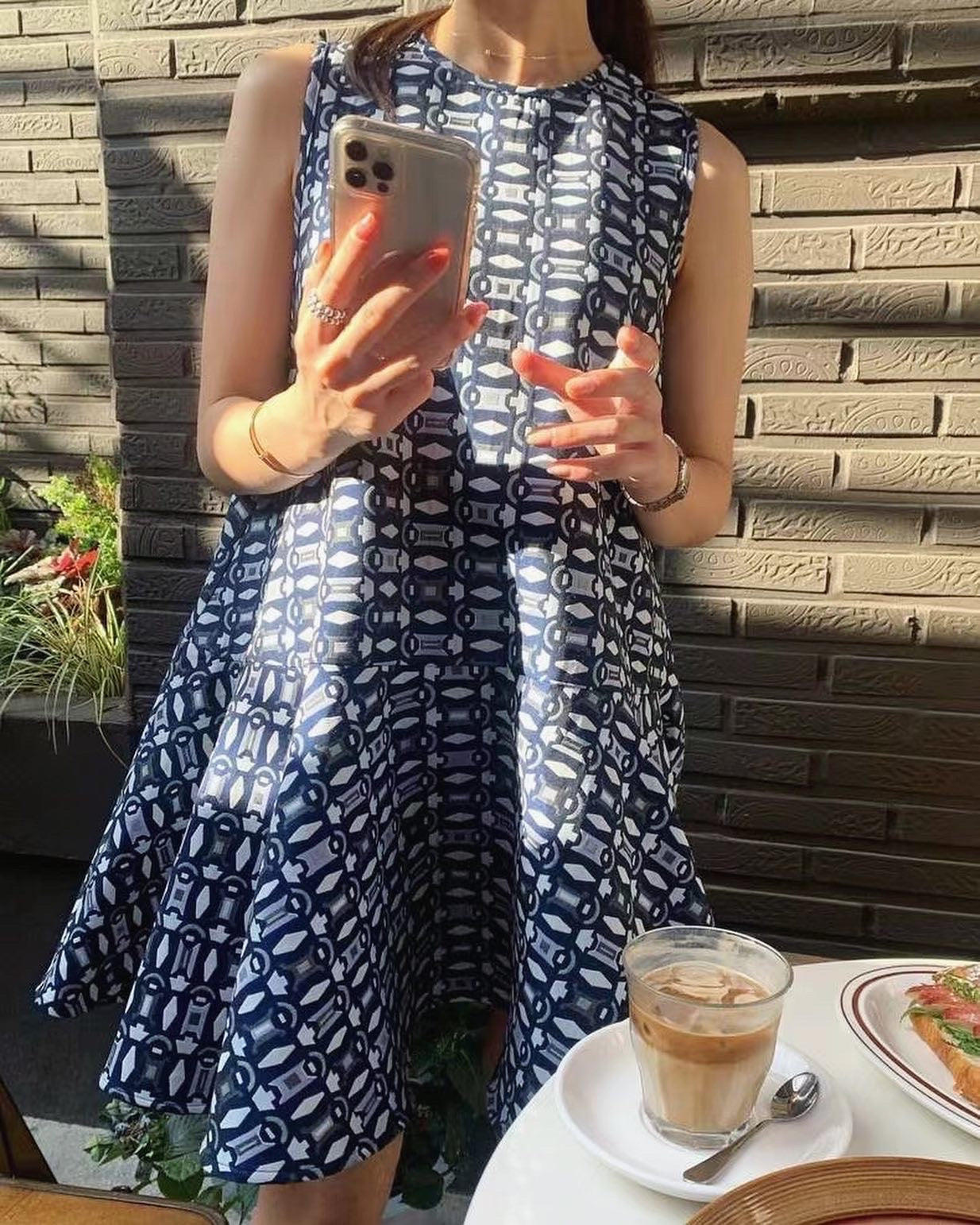 復古荷葉邊大擺裙