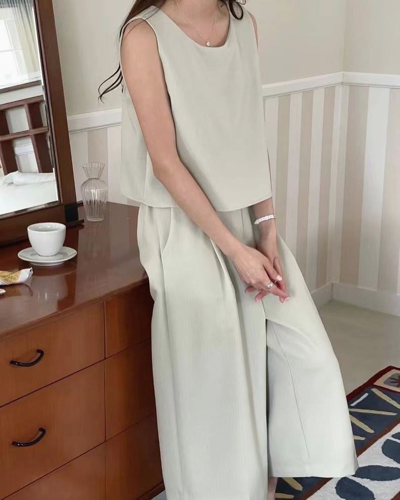 Suit Fabric Vest + Trousers Set