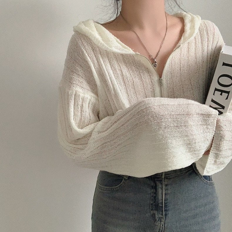 ショートジップアップニットジャケット