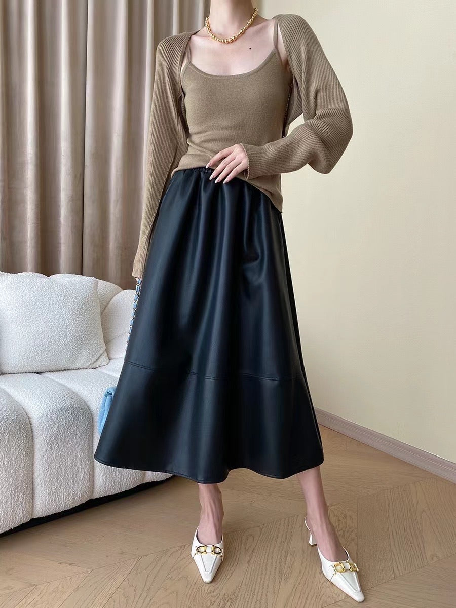 Two-piece set: spaghetti strap top with shawl