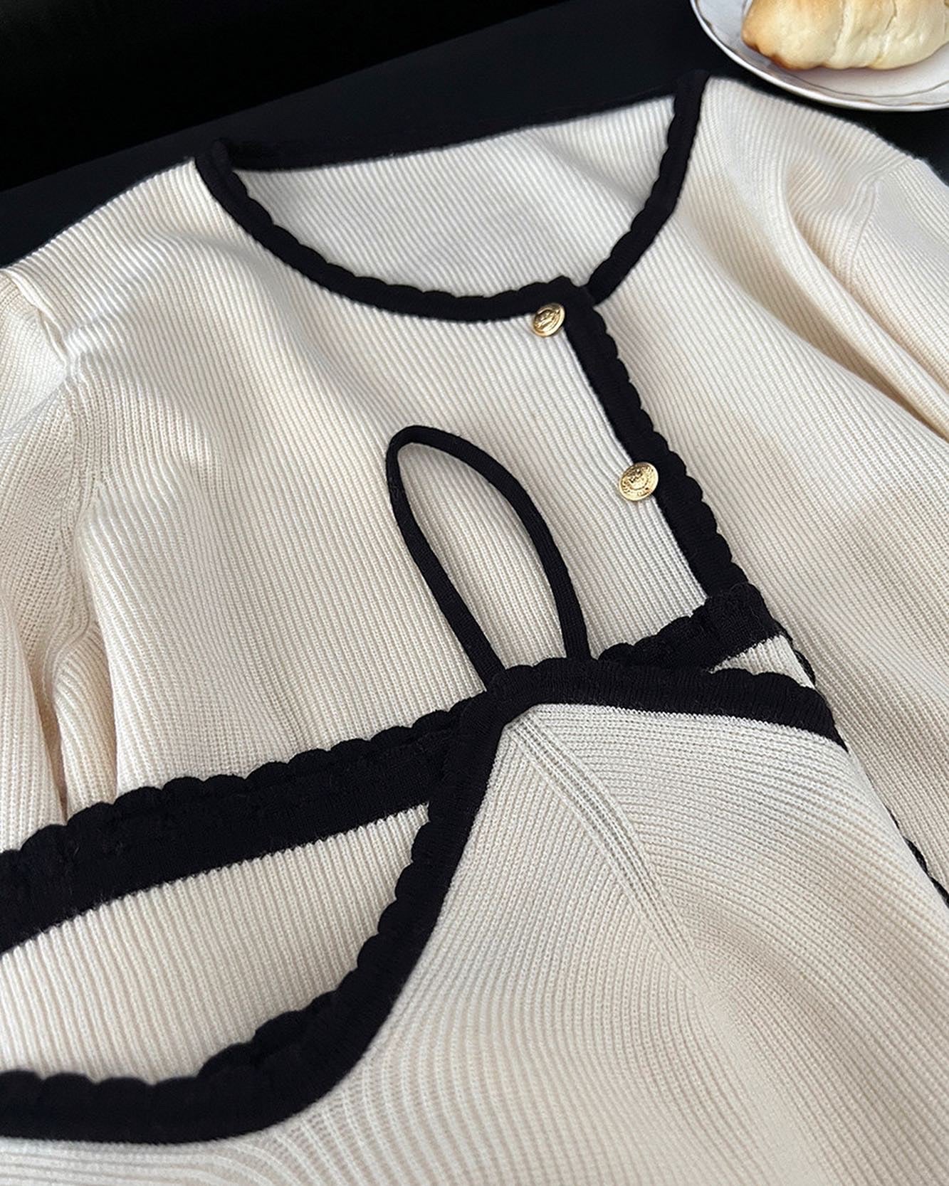 French Lace Camisole + Jacket Set