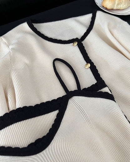 French Lace Camisole + Jacket Set