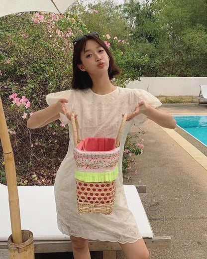 鏤空刺繡連身裙